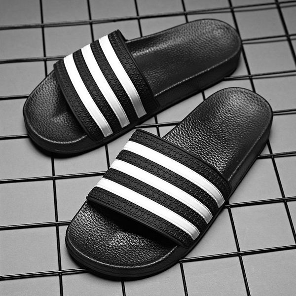 

slippers men's eva men shoes women couple flip flops soft black white stripes casual summer male chaussures slides