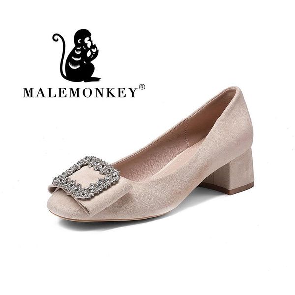 

2021 pumps heel round toe soft shoes spring and autumn shallow ladies, Black