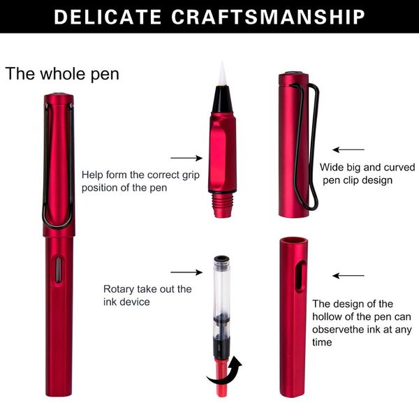 

1pcs refil ink water brush pen portable calligraphy pen for school office writing multifunction chinese brush pen