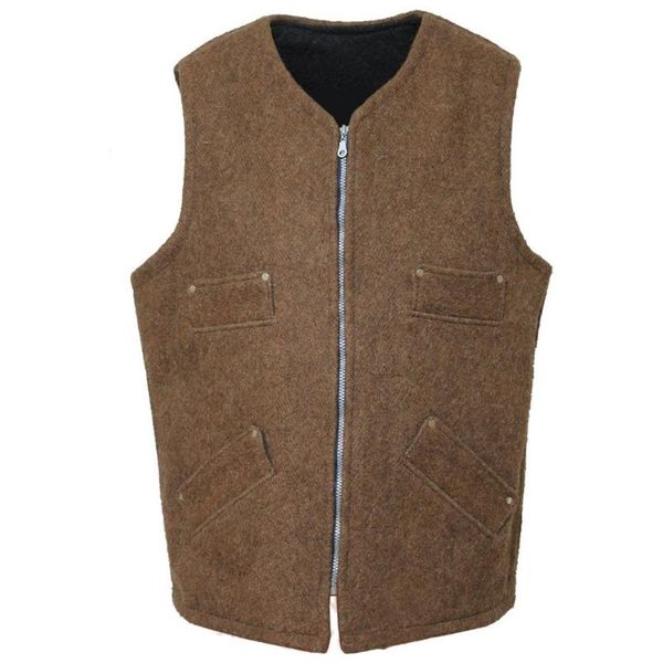 

men's vests fleece vest light brown, Black;white
