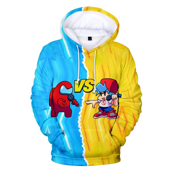 

2021 friday night funkin 3d printed casual couple sweater hoodie, Black