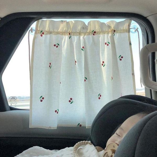 

stroller parts & accessories ins style kawaii baby car curtain embroidered children sun protection sunshade window uv for kid