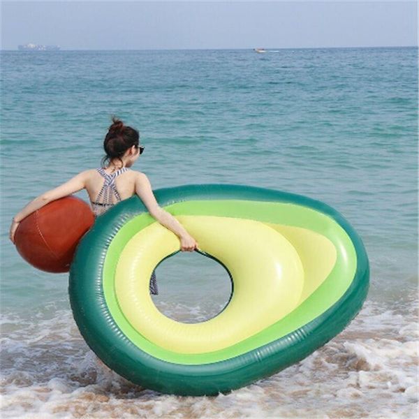 

inflatable floats & tubes summer air mattresses floating avocado mat foldable cute water materac do wody pool toys dm50am