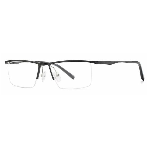 

fashion sunglasses frames half rim alloy frame glasses for man and woman arrival design business style myopia eyewears, Black