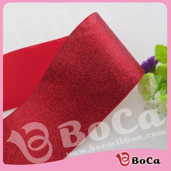 

gift wrap 50yds solid glitter 3"75mm grosgrain ribbon ,many color for choose