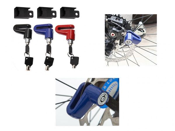 

bike locks bicycle lock alarm motorcycle brake disc aluminum alloy security anti theft scooter waterproof accessories