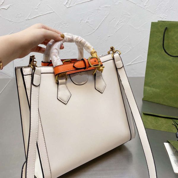 

designers bags women bamboo joint handbag color matching buckles large capacity ladies shopping bag vintage style fashion crossbodybags with