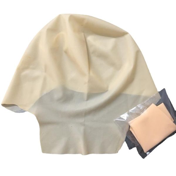 

party hats latex bald head cap headgear for men women makeup perform accessories theme masquerade supplies