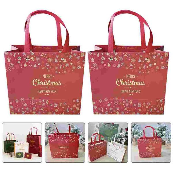 

gift wrap 2pcs christmas bags packing snack storage pouches goody