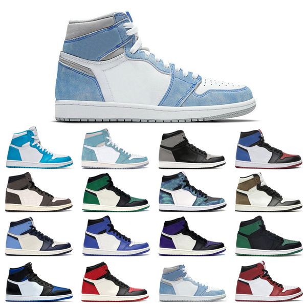 

original jumpman 1s basketball shoes 1 men's turbo green hyper royal unc dark mocha tie dye purple bred toe cactus jack chicago obsidia