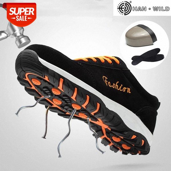 

work men safety shoes fashion mesh breathable steel toe boots mens labor insurance puncture proof casual shoe #1o7r