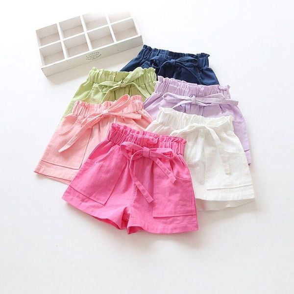 

shorts 2021 summer candy color baby girls cotton mix children kids for clothes toddler 2 3 4 5 6 7 year, Black