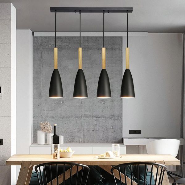 

modern minimalist e27 pendant lights bar cafe restaurant living room decor wood hanging lamp lighting luminaire droplight