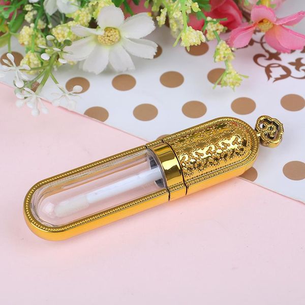 

storage bottles & jars 8ml empty lip gloss tube transparent bottle container with crown lid refillable diy eyelash growth cosmetic tool