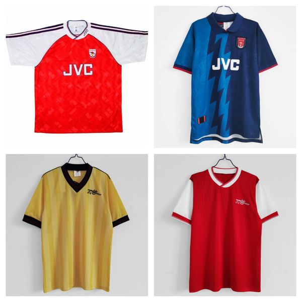 

all 83-95 retro jerseys vintage soccer jersey classic football shirt v.persie pires bergkamp henry reyes vieira ljungberg fabregas red, Black;yellow