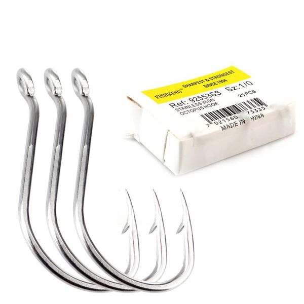 

fishing hooks stainless iron ocs hook 92553ss carbon steel barbed 25-50pcs/lot carp accessories jig head lure