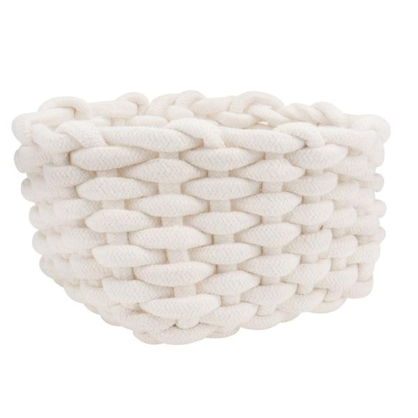 

storage baskets 1pc woven snack organizer sundries container household basket (beige)