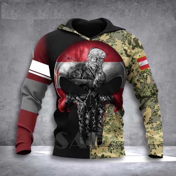

men's hoodies & sweatshirts austria army solidier all country 3d print hoodie spring autumn man women harajuku outwear hooded pullover, Black