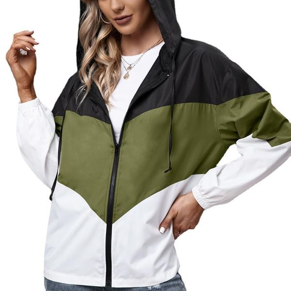 

women's jackets 2021 autumn long-sleeved warm jacket women fashion zipper cardigan hooded casual ladies coat vintage loose waterproof o, Black;brown
