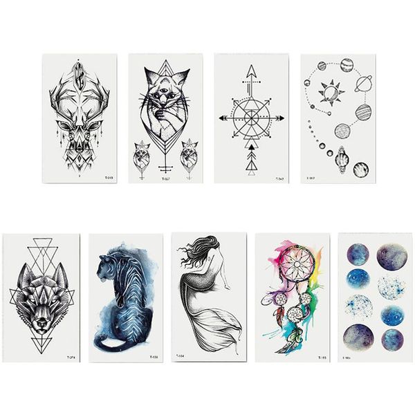 

temporary tattoos 1pcs geometric tattoo sticker women men waterproof body art decal