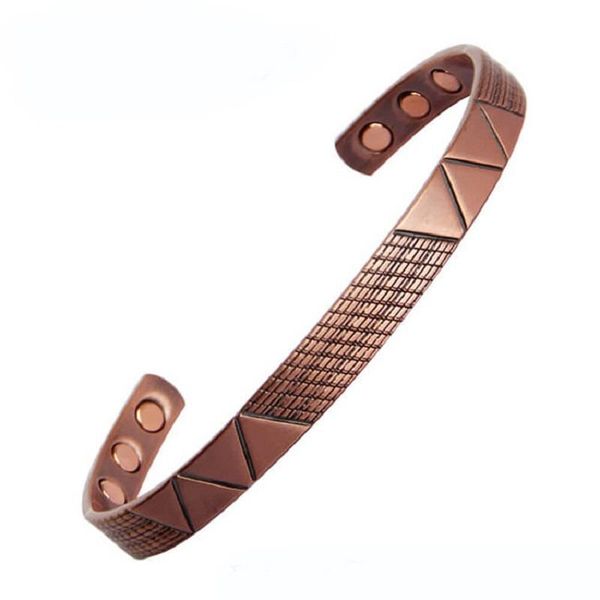 

bangle copper magnet energy blangle bracelet vintage pattern women bracelets, Black