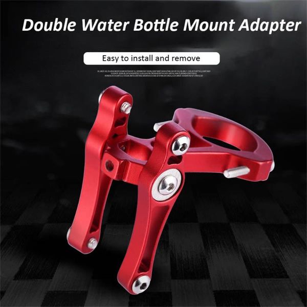 

water bottles & cages bike bottle mount adapter handlebar seat post cage clamp aluminium alloy double kettle