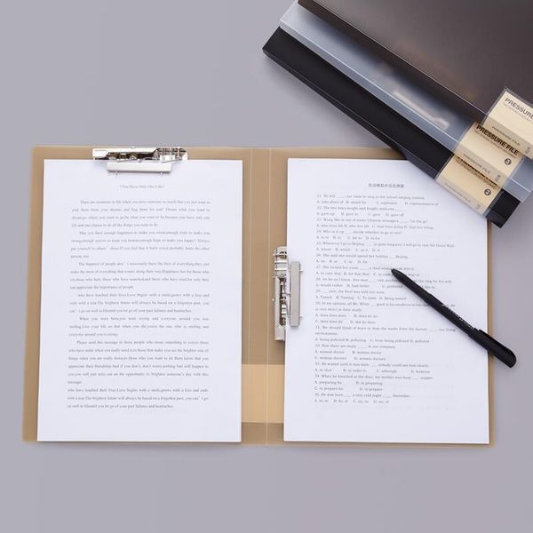 

business card files 1pcs korea stationery a4 folder double clip office supplies information booklet