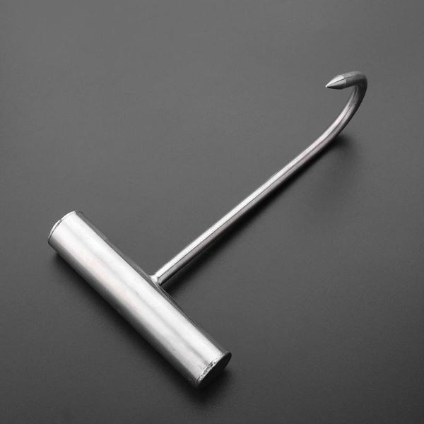 

hooks & rails stainless steel hook practical pork roasted t-hook useful beaf chicken kitchen tool for home shop (20cm)