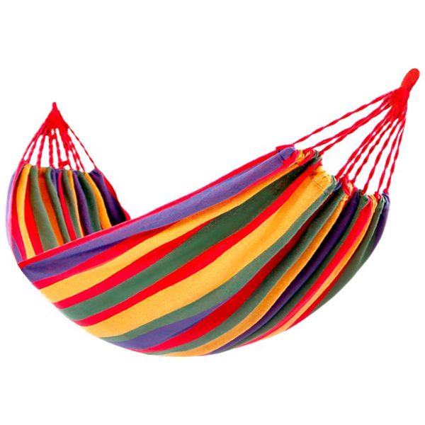 

camp furniture bswolf camping hammock portable outdoor travel swing canvas stripe hang bed single people