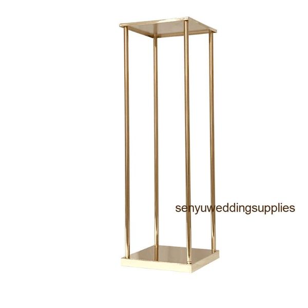 

party decoration 12pcs) style wedding metal gold color flower vase column stand for centerpiece senyu01275