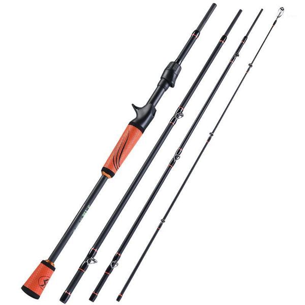 

sougayilang portable4 section fishing rod1.8m-2.4m ultra light carbon fiber rubber handle spinning /casting carp rod boat rods