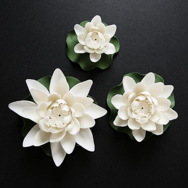 

fragrance lamps 1 set ceramic lotus incense insertion sandalwood line burner