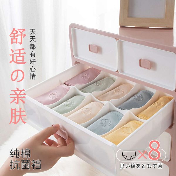 

cotton underwear middle waist women's weather printed, Black;pink