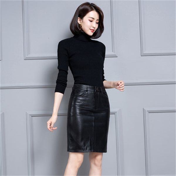 

2021 genuine new fashion sheep out of real leather k38 cujc, Black