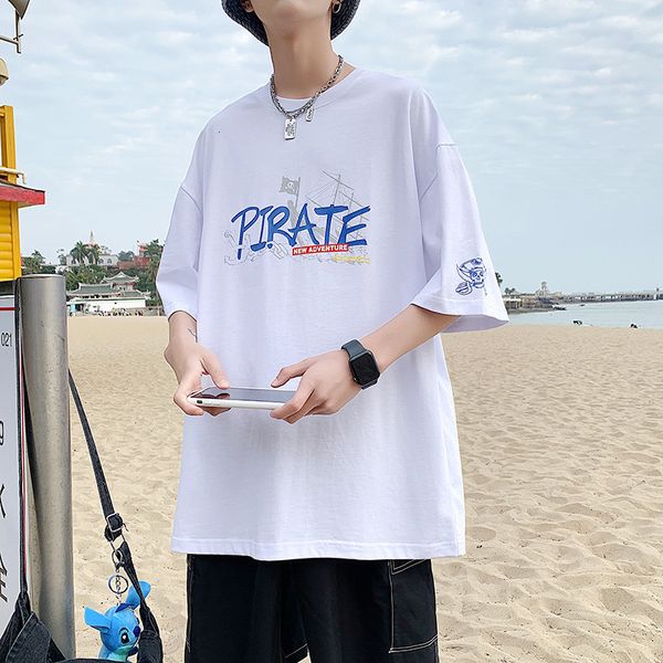 

men's t shirts short sleeve t-shirt fashion in 2021, White;black