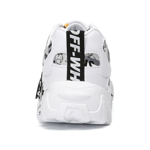 

platform graffiti leather mens sneakers autumn 2020 mixed colors casual men shoes white lace-up shoes zapatillas hombre