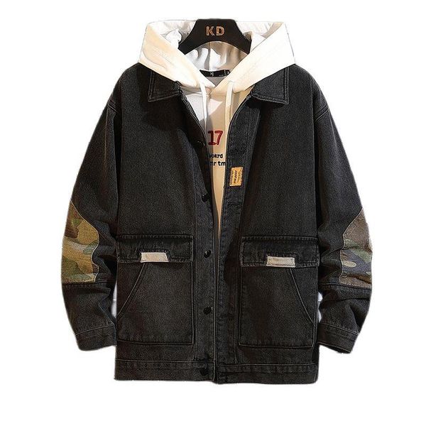 

men's jackets men's cowboy denim jacket fashion streetwear classic casual comfortable retro coat male cargo clothes men, Black;brown