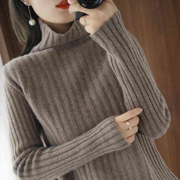 

autumn winter women knitted turtleneck cashmere sweater slim pullover jumper long sleeve, White;black