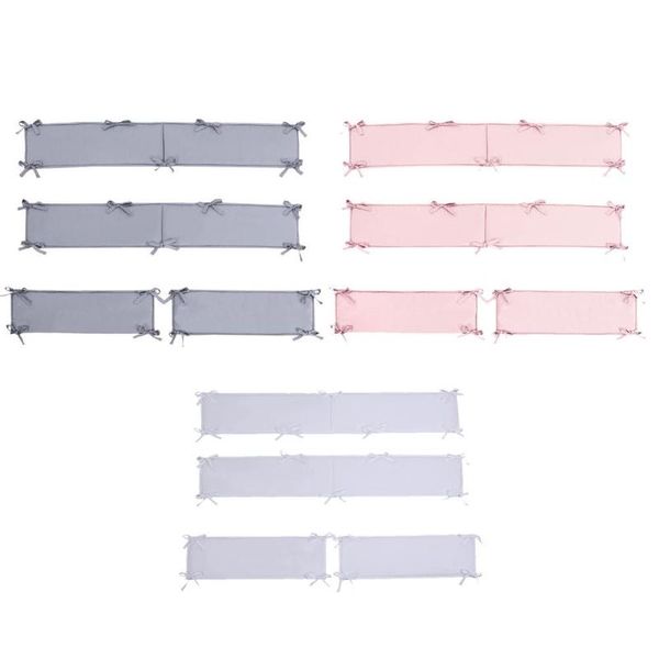 

bedding sets 2021 baby crib liner raised solid color washable bumper guard pad toddler bed accessory