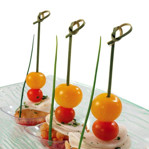 

forks creative 100 pcs 12cm disposable bamboo fork twisted party buffet fruit desserts cocktail sandwich stick pick skewer