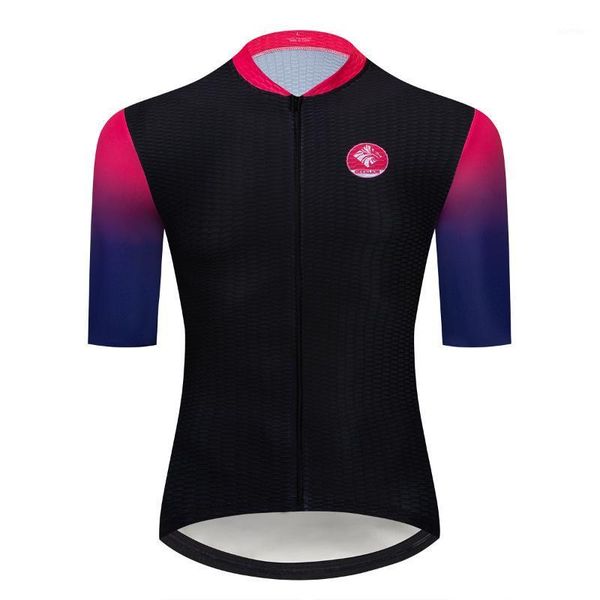 

racing jackets geeklion aero cycling jersey mtb laser cut short sleeves bike clothing fading pink ciclismo ropa maillot1, Black;red