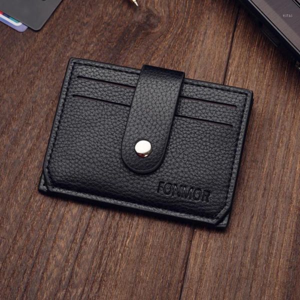 

wallets men mini pu leather card bag holder purse id wallet sale-wt1, Red;black