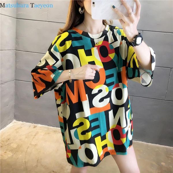 

new women t shirt print letter t-shirt casual white black pink batwing sleeve cotton summer tshirt clothing plus size
