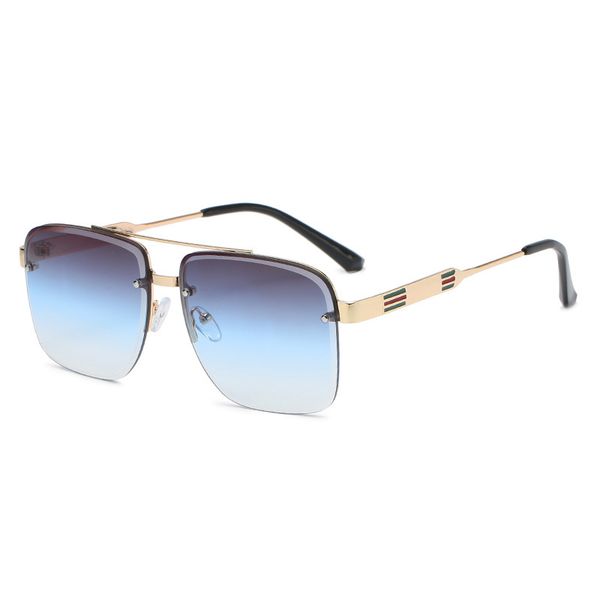 

luxury designer mens women oversize sunglasses polarized resin lens semi-rimless fashion sport driving sun glasses jc7107#, White;black