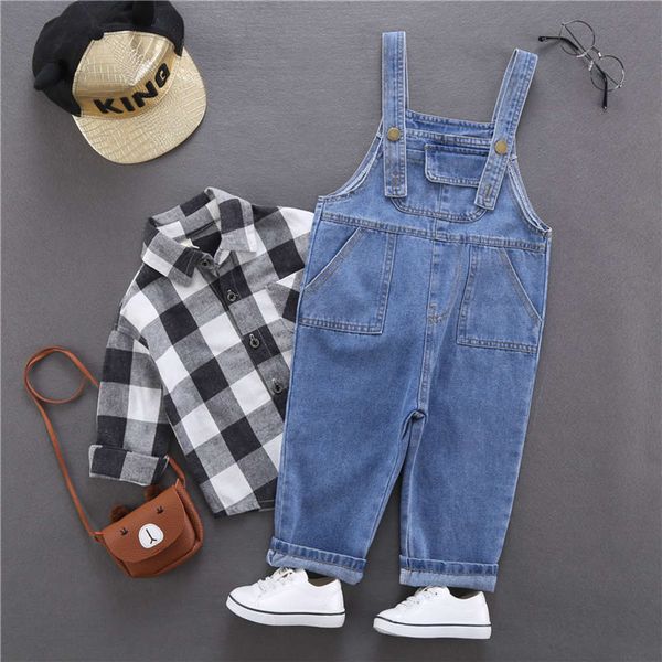 

boys' and autumn jeans 2021 new korean carrying spring pants children's wear, Blue