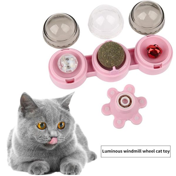 

cat toys pet windmill for cats puzzle whirling play game turntable teasing interactive glow dog toy