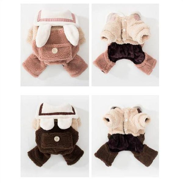 

dog apparel thicken warm pet outfit winter clothes jumpsuit puppy coat jacket yorkshire pomeranian poodle schnauzer costume