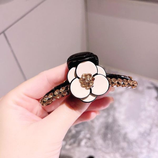 

hair accessories korean claw clip clamp rhinestone elegant flower hairpin clips luxury jewelry for girls women accesorios mujer