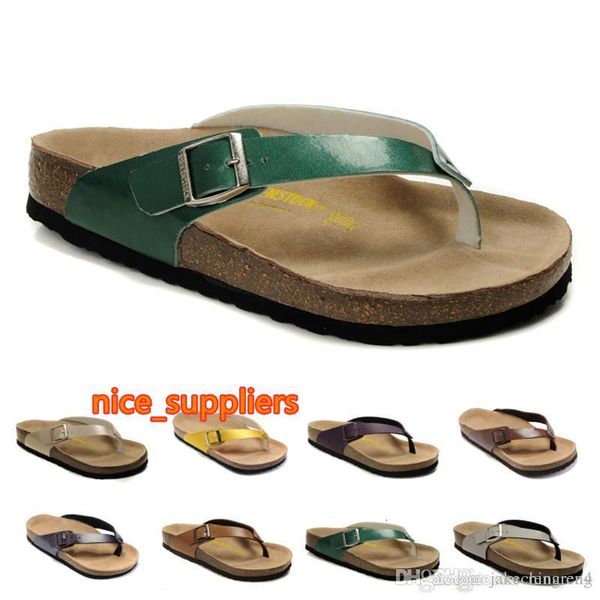

9 color davos sell summer men women flats sandals cork slippers casual shoes 808 size 36-45, Black