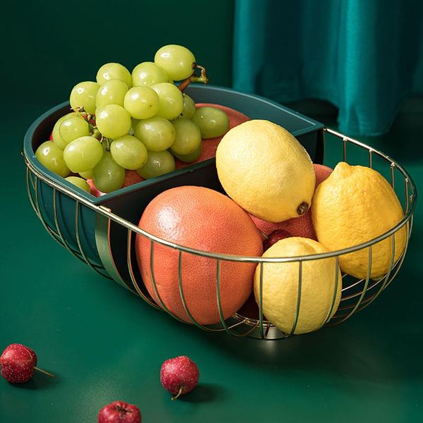 

storage baskets art iron fruit draining basket home decor snack bread kitchen tabletray display